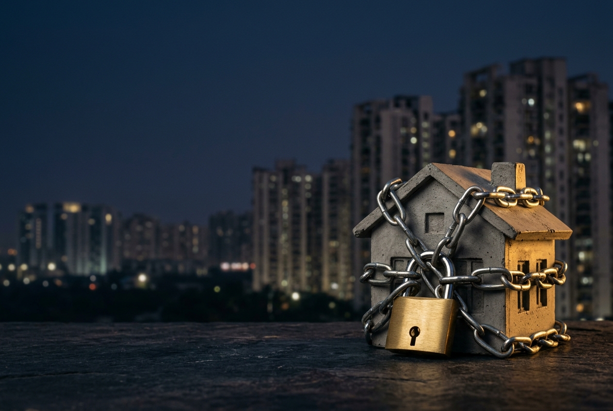 Locked property with chains — IB Club helps you exit